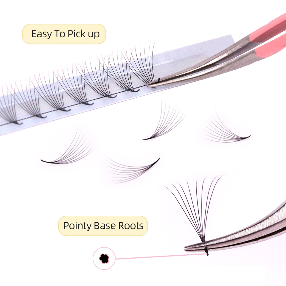 Sharp Narrow Stem Premade Fans - огляд і ціна Eyelash Extension Remover At Home