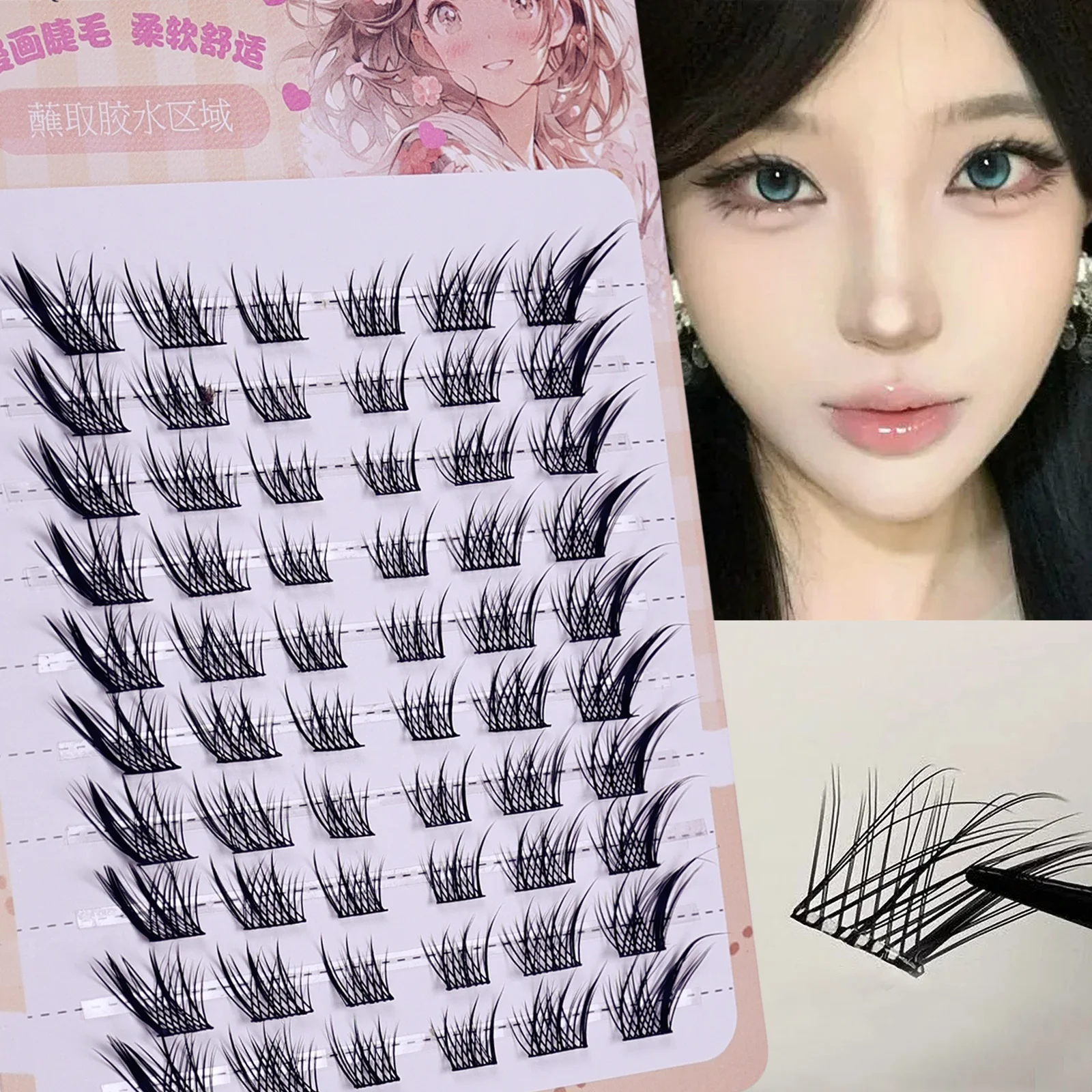 Fluffy Fox Eye Cluster Lashes  - огляд і ціна Eyelash Extension Fox Eye