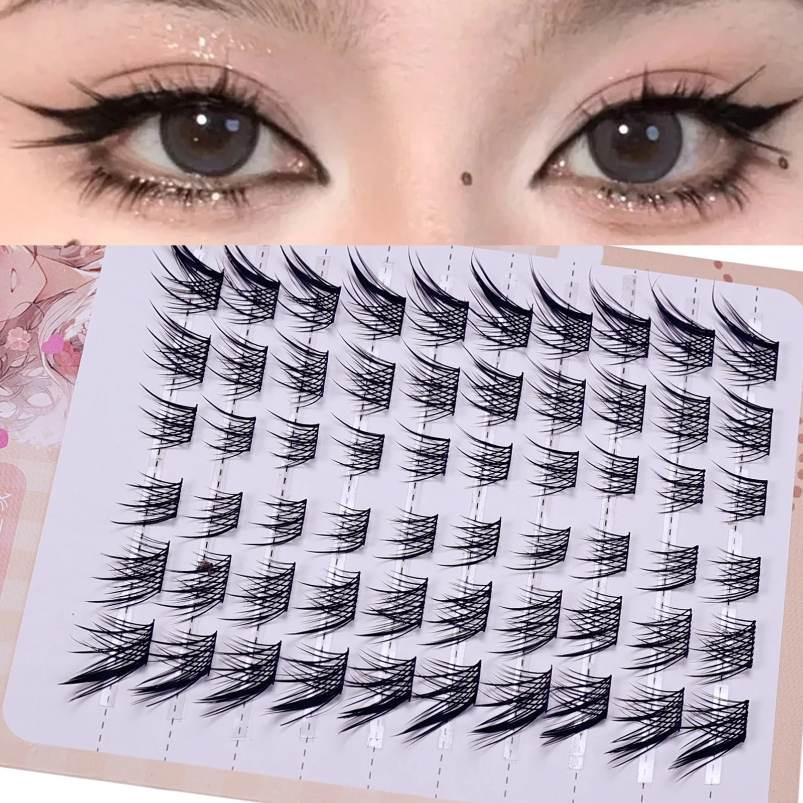 Fluffy Fox Eye Cluster Lashes  - огляд і ціна Eyelash Extension Fox Eye