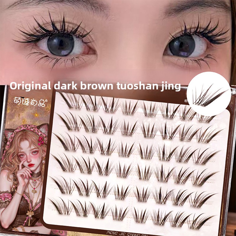 No Glue Black Brown Individual - огляд і ціна Eyelash Extension Fox Eye