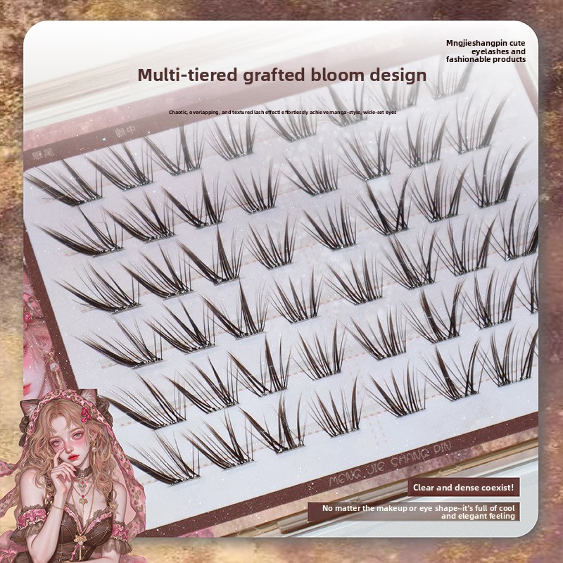 No Glue Black Brown Individual - огляд і ціна Eyelash Extension Fox Eye