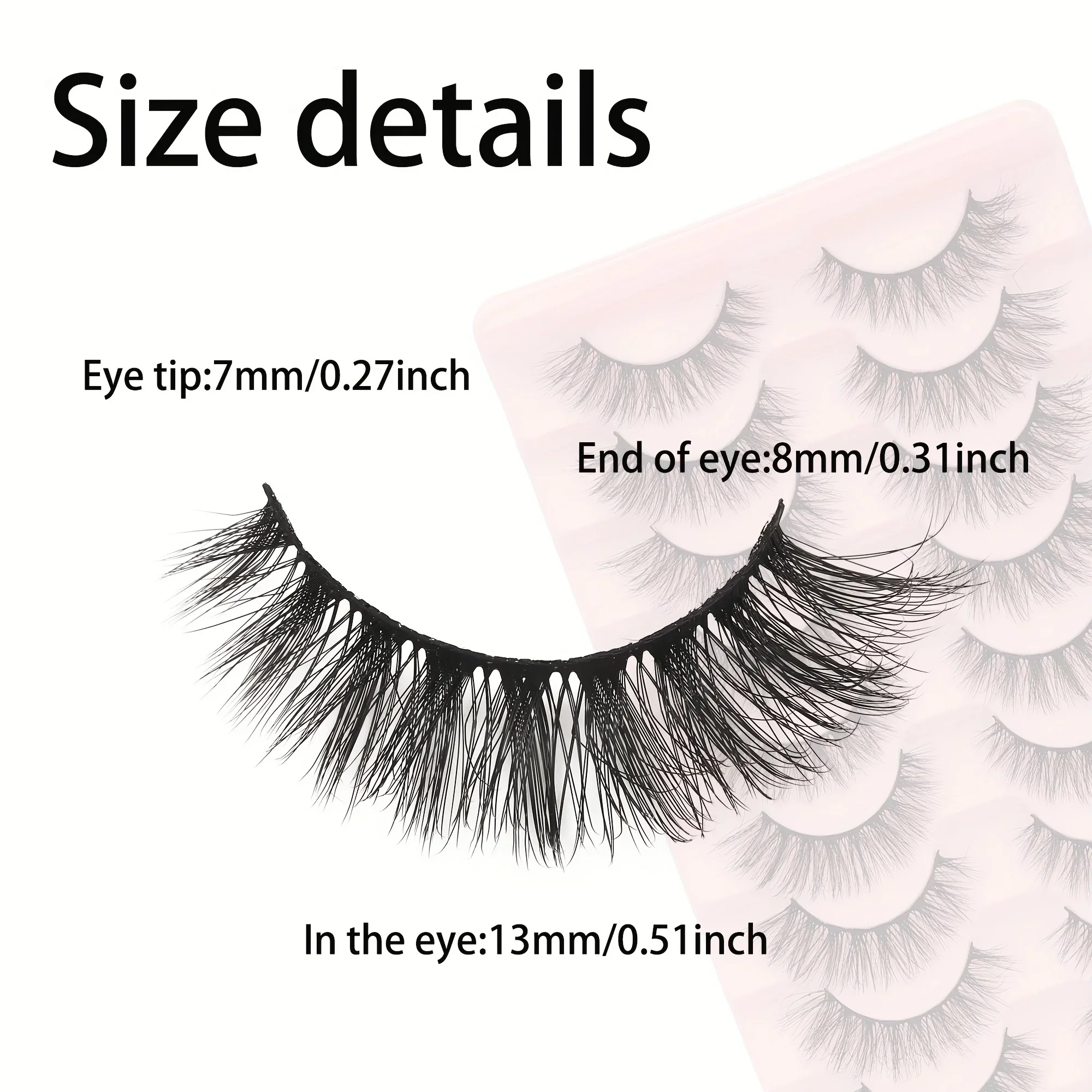 Natural Wispy Fluffy False Eye - огляд і ціна Eyelash Extension Cat Eye Wispy
