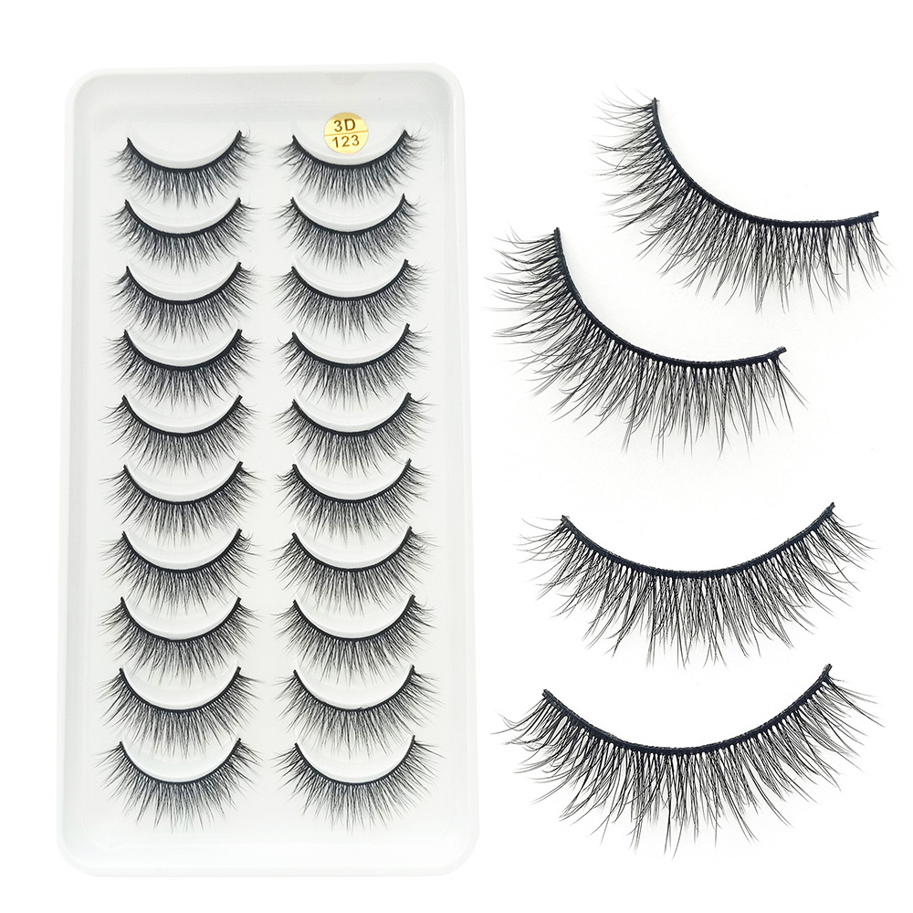 10 Pairs 3D Fluffy False Eyela - огляд і ціна Eyelash Extension Human Hair
