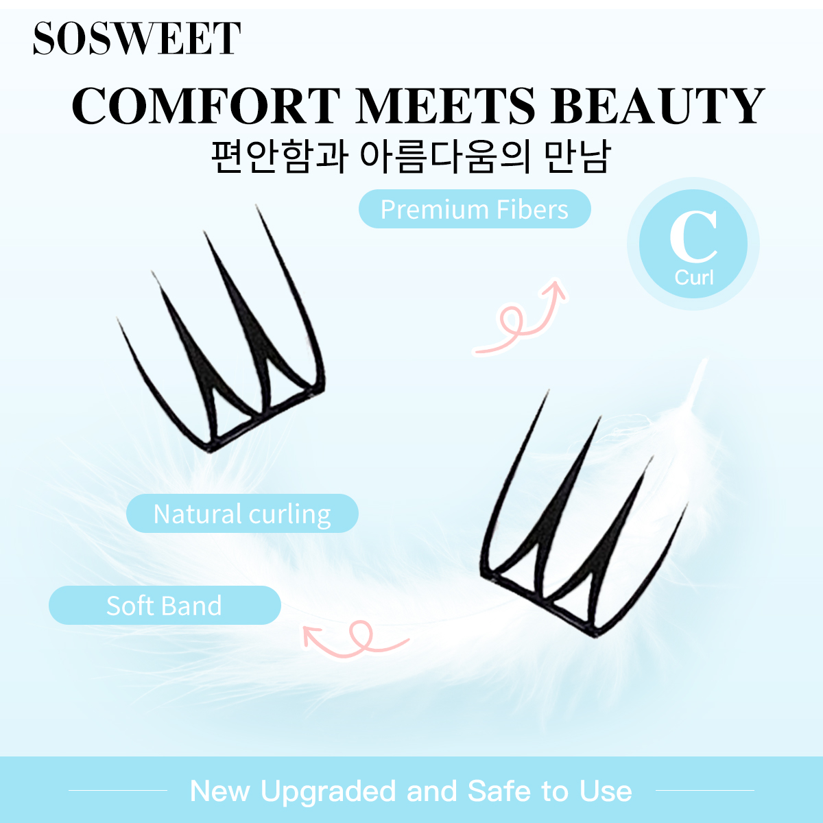No Glue Self Adhesive Eyelashe - огляд і ціна Eyelash Extension Human Hair