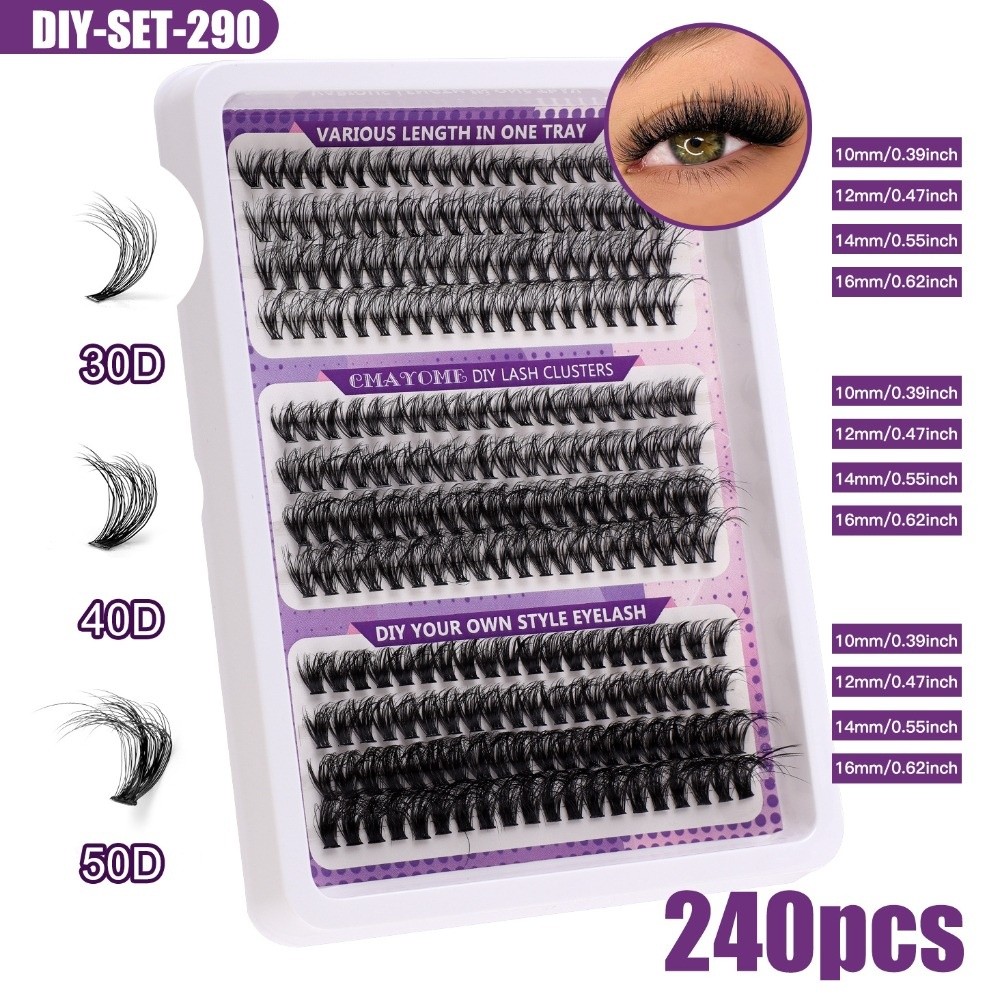 Natural Look False Eyelashes W - огляд і ціна Eyelash Extension Wispy Look