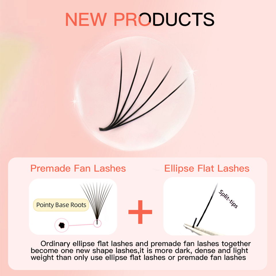 AGUUD Camellia Premade Fans La - огляд і ціна Eyelash Extension Human Hair