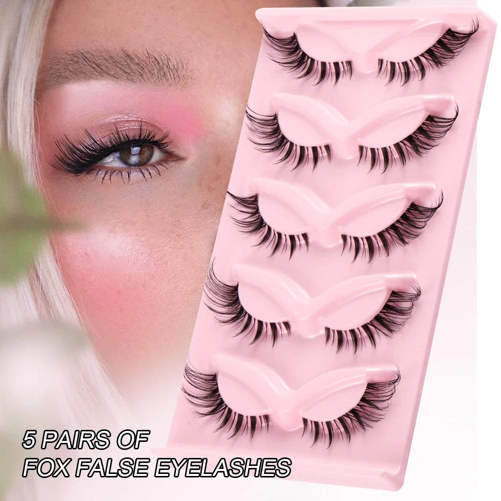 5 Pairs Cat Eye Fake Eyelashes - огляд і ціна Eyelash Extension Fox Eye