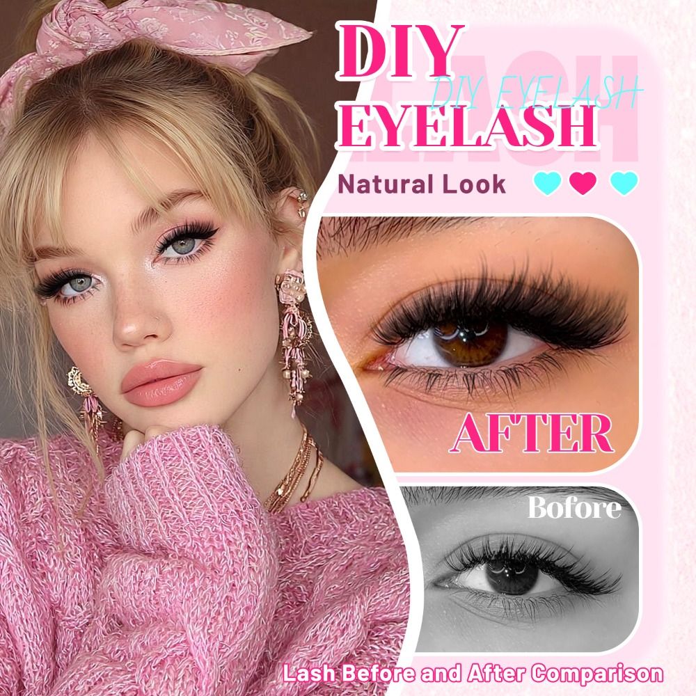 Natural Look False Eyelashes B - огляд і ціна Eyelash Extension Wispy Look