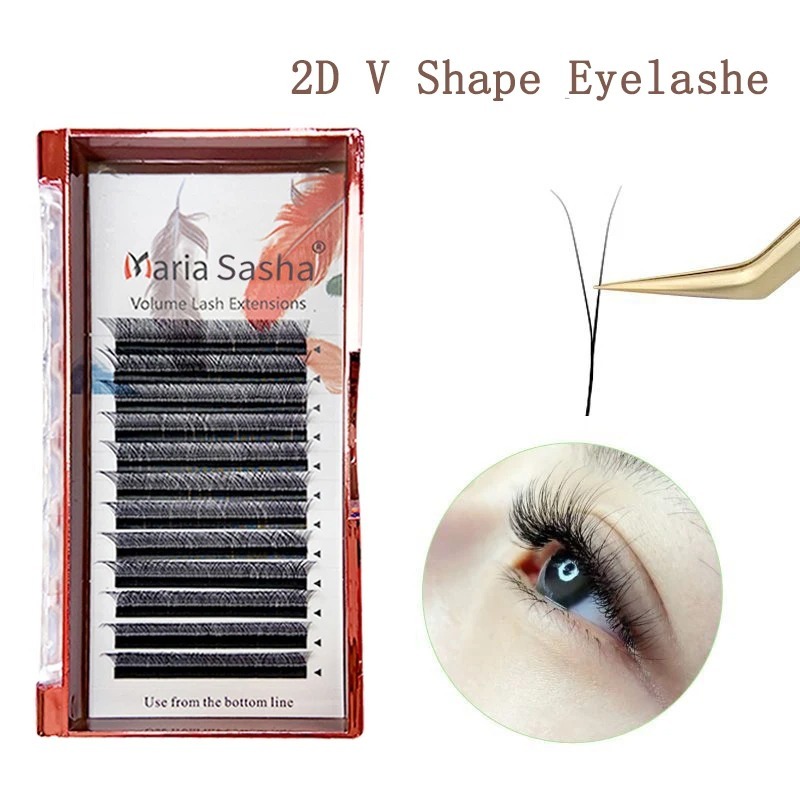 MARIA 2D Y Shape Eyelashes Han - огляд і ціна Eyelash Extension Human Hair