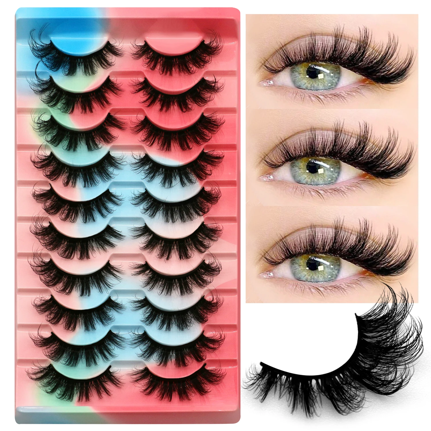 Lasvirey Fluffy Eyelashes Natu - огляд і ціна Eyelash Extension Cat Eye Wispy