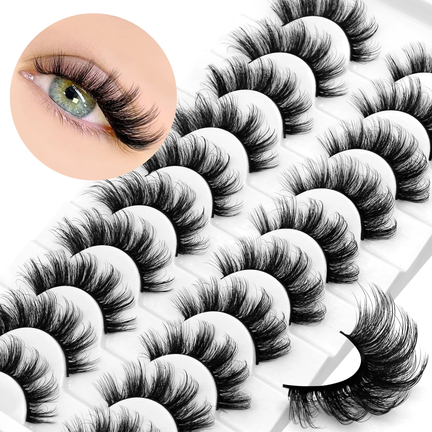 Lasvirey Fluffy Eyelashes Natu - огляд і ціна Eyelash Extension Cat Eye Wispy